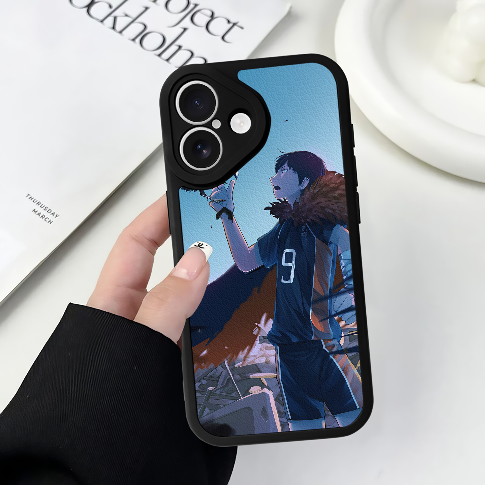 （画像用） ハイキュー!! Haikyu!! 【iPhone 16シリーズ対応】シリコンスマホケース（レザー調） 材質：シリコン